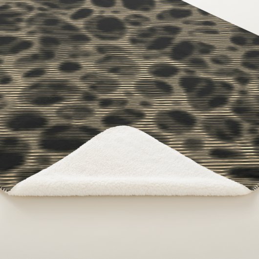 まぶしい穴の上の勾配ストライプセピア狭い シェルパブランケット (3/4)