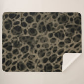 まぶしい穴の上の勾配ストライプセピア狭い シェルパブランケット (正面(横))