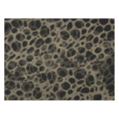 まぶしい穴の上の勾配ストライプセピア狭い テーブルクロス (正面(横))