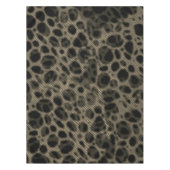 まぶしい穴の上の勾配ストライプセピア狭い テーブルクロス (正面)