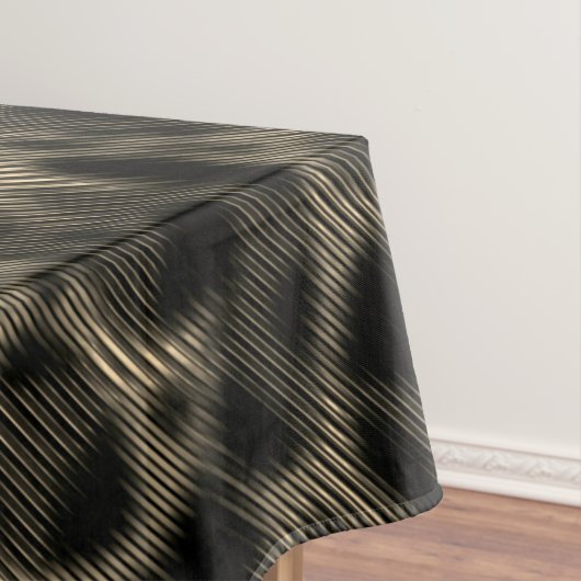 まぶしい穴の上の勾配ストライプセピア狭い テーブルクロス (インサイチュ)