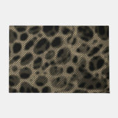 まぶしい穴の上の勾配ストライプセピア狭い ドアマット (正面)