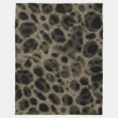 まぶしい穴の上の勾配ストライプセピア狭い フリースブランケット (正面)