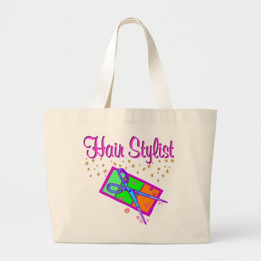 まぶしい美容師と美容師 ラージトートバッグ (正面)
