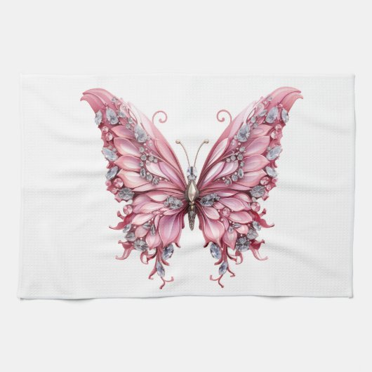 まぶしい蝶 キッチンタオル (横)
