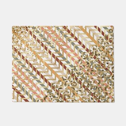 まぶしい金ゴールド ドアマット (正面)