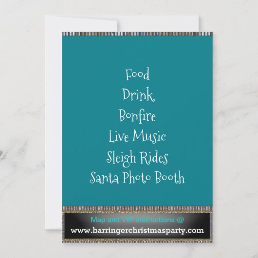 まぶしい鹿の年間クリスマスパーティー 招待状 (裏面)