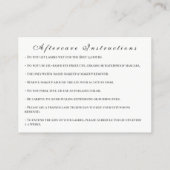 まぶしエクステンションアフターケアの説明書ホワイトローズ 予約カード (裏面)