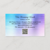 *~*まぶしブロウエクステンションQRブルーグラデーショングリッター 名刺 (裏面)