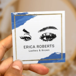 まぶしブローズメイクアップアーティスト海軍ブラシストロークサロン スクエア名刺