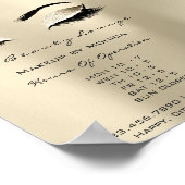 まぶしメイクアップ開館時間アイボリーサロングリッター ポスター (角)