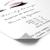 まぶしメイクアップ開館時間美しいサロングリッター ポスター (角)