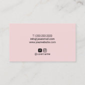 まぶし眉メイクアップアーティスト赤面ストローク大理石 名刺 (裏面)