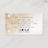 まぶし眉メイクアップ赤面ピンク水彩B 名刺 (裏面)