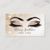 まぶし眉メイクアップ赤面ピンク水彩B 名刺 (正面)