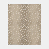 まぶし黒褐色の動物パターン フリースブランケット (正面)