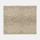 まぶし黒褐色の動物パターン フリースブランケット (正面(横))