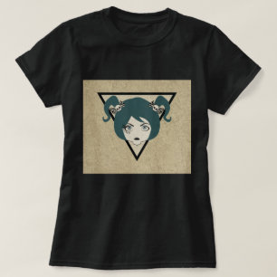 まぶたをした女性 Tシャツ