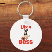 まるでドイツの羊飼いボスのように キーホルダー (正面)