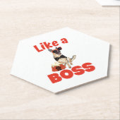 まるでドイツの羊飼いボスのように ペーパーコースター (アングル)