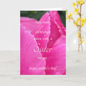 まるでピンクの牡丹の花びらが拡大 カード (黄色い花)