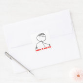 まるでボスミーム顔 スクエアシール (封筒)