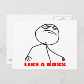 まるでボスミーム顔 ポストカード (正面/裏面)