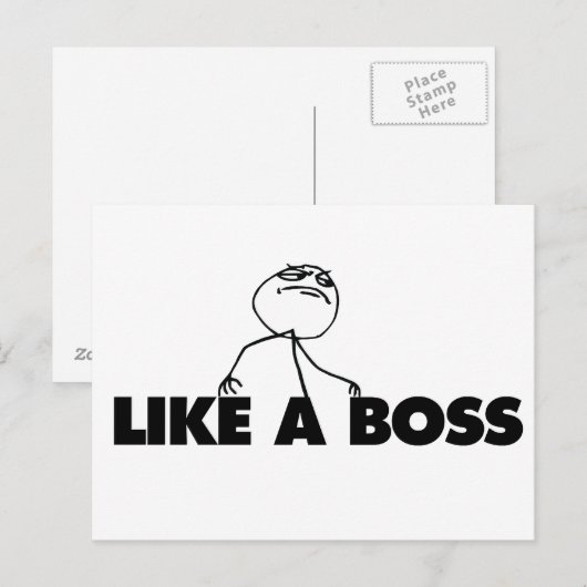 まるでボス ポストカード (正面/裏面)