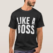 まるでボスTシャツのような黒 Tシャツ (正面)