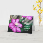 まるで母パープルクレマティスの花のカードのように カード (黄色い花)