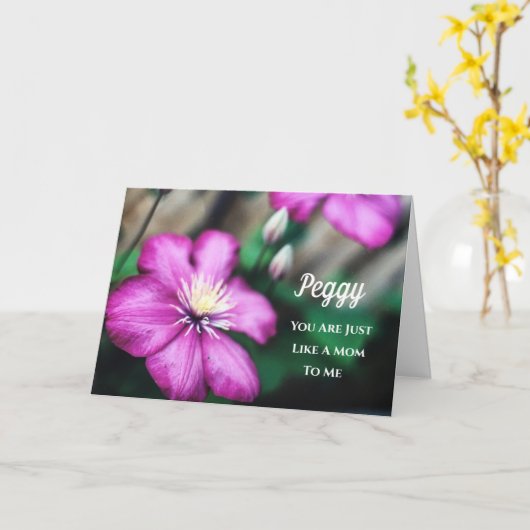 まるで母パープルクレマティスの花のカードのように カード (黄色い花)