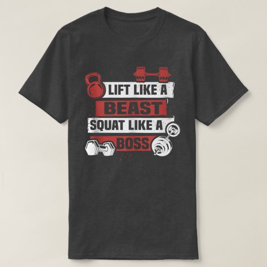 まるで獣のようなボストレーニング Tシャツ (デザイン正面)