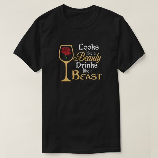 まるで美しいのように飲む Tシャツ (デザイン正面)