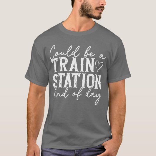 まるで鉄道の駅のような一日 Tシャツ (正面)