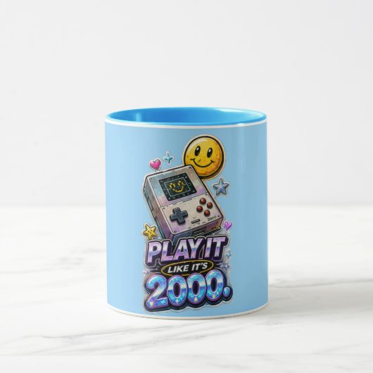まるで2000年かのようにプレイしよう マグカップ (中央)