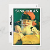 まれで早いヴィンテージのサンタWの"よい"本の郵便はがき シーズンポストカード (正面/裏面)