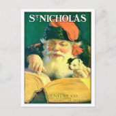 まれで早いヴィンテージのサンタWの"よい"本の郵便はがき シーズンポストカード (正面)