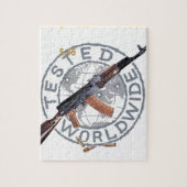 まれなカラシニコフ自動小銃のロシアのな軍隊のカラシニコフ銃の軍隊 ジグソーパズル (縦)