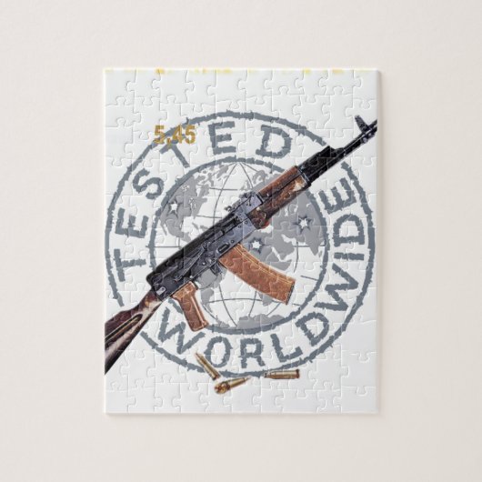 まれなカラシニコフ自動小銃のロシアのな軍隊のカラシニコフ銃の軍隊 ジグソーパズル (縦)