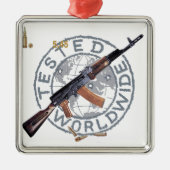 まれなカラシニコフ自動小銃のロシアのな軍隊のカラシニコフ銃の軍隊 メタルオーナメント (正面)