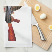 まれなカラシニコフ自動小銃の軍隊のカラシニコフ銃の軍隊 キッチンタオル (四つ折り)