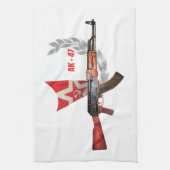 まれなカラシニコフ自動小銃の軍隊のカラシニコフ銃の軍隊 キッチンタオル (縦)