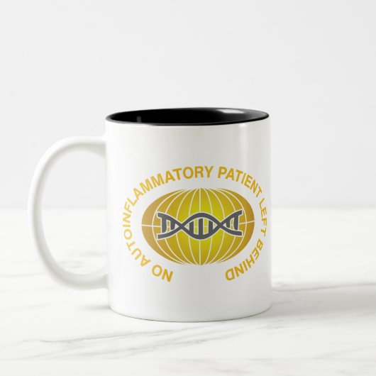 まれな病気の日まれに私は後ろに患者を持っていない ツートーンマグカップ (左)
