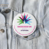 まれな病気日は、すべてを、円形にしますボタンを個人化します 缶バッジ (インサイチュ)