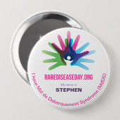 まれな病気日は、すべてを、円形にしますボタンを個人化します 缶バッジ (正面&裏面)