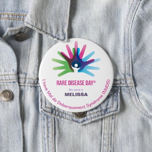 まれな病気日は、すべてを、円形にしますボタンを個人化します 缶バッジ (インサイチュ)