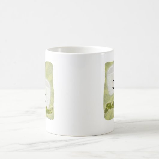 まろやかなアウトおもしろいマシュマロ漫画の喜び コーヒーマグカップ (中央)