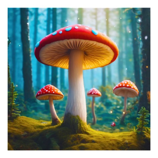 まろやかなキノコの写真の拡大 フォトプリント            (正面)