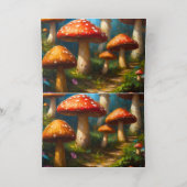 まろやかなキノコ折り箔グリーティングカード 箔グリーティングカード (内側レイダウン)