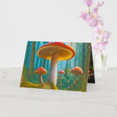 まろやかなキノコ折り箔グリーティングカード 箔グリーティングカード (蘭)